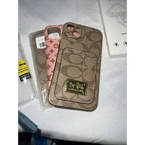 Coach Brown and Pink Designer Phone Case